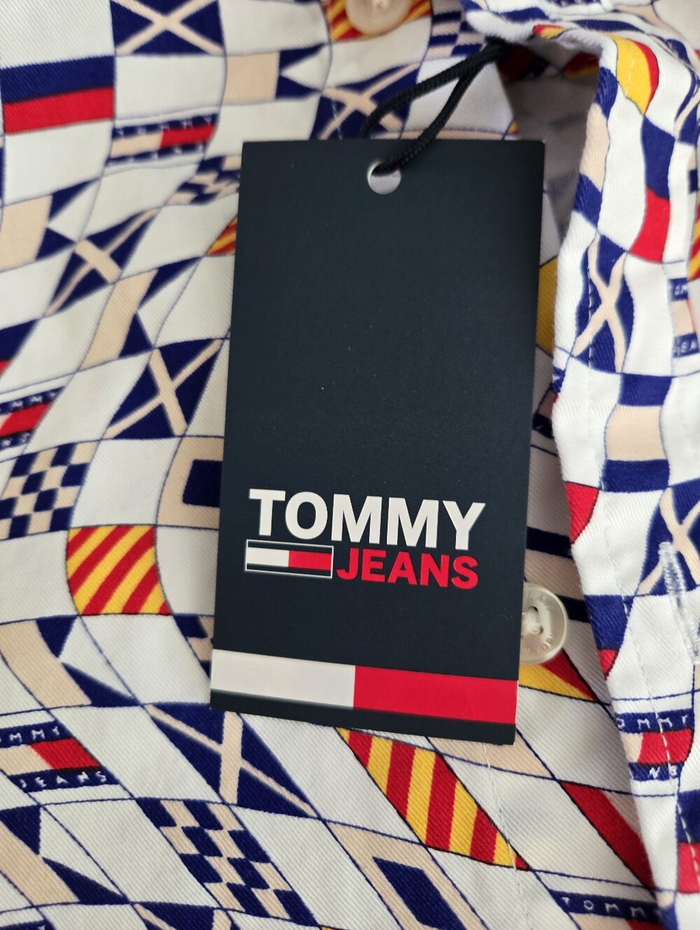 Tommy Jeans Men's RLX COLOR Block Rugby/Skate Button Down Shirt Large NEW - Picture 6 of 15